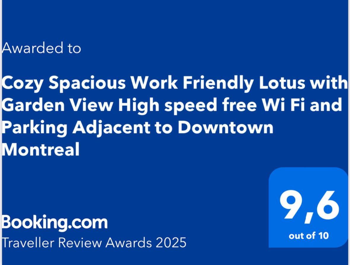 Cozy Spacious Work Friendly Lotus With Garden View High Speed Free Wi Fi And Parking Adjacent To Downtown Montréal Exterior foto